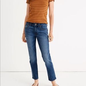 Madewell Petite Slim Boyjean Everglade Wash